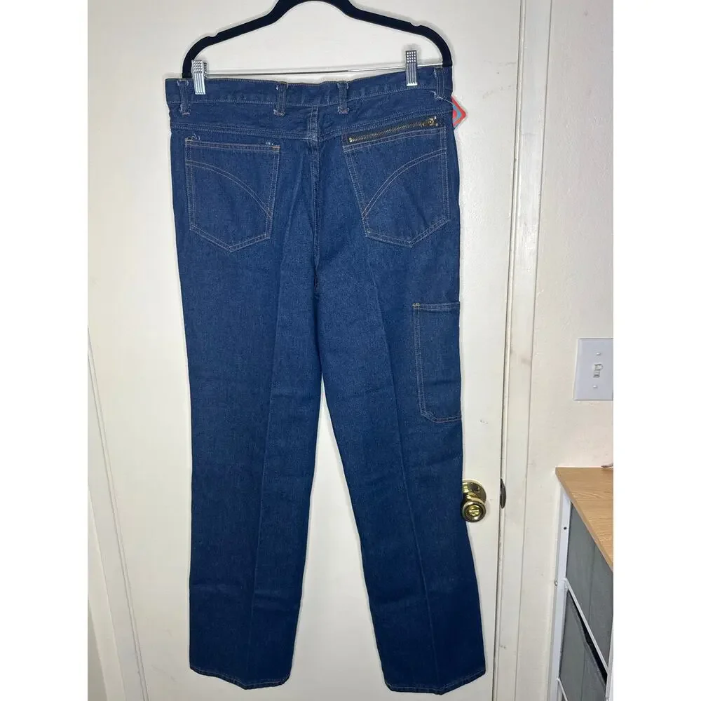 Vtg 1988 Quelle German Carpenter Jeans Deadstock 34x32 Crease Workwear Utility